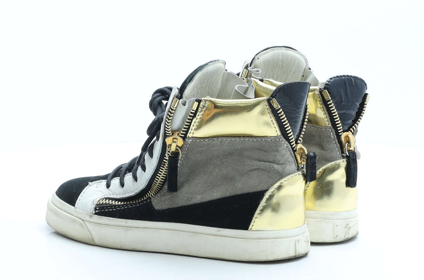 Giuseppe Zanotti Womens Black Colourblock Polyester Trainer UK 3 EUR 36 - Made in Italy