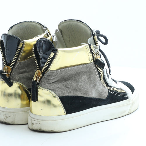 Giuseppe Zanotti Womens Black Colourblock Polyester Trainer UK 3 EUR 36 - Made in Italy