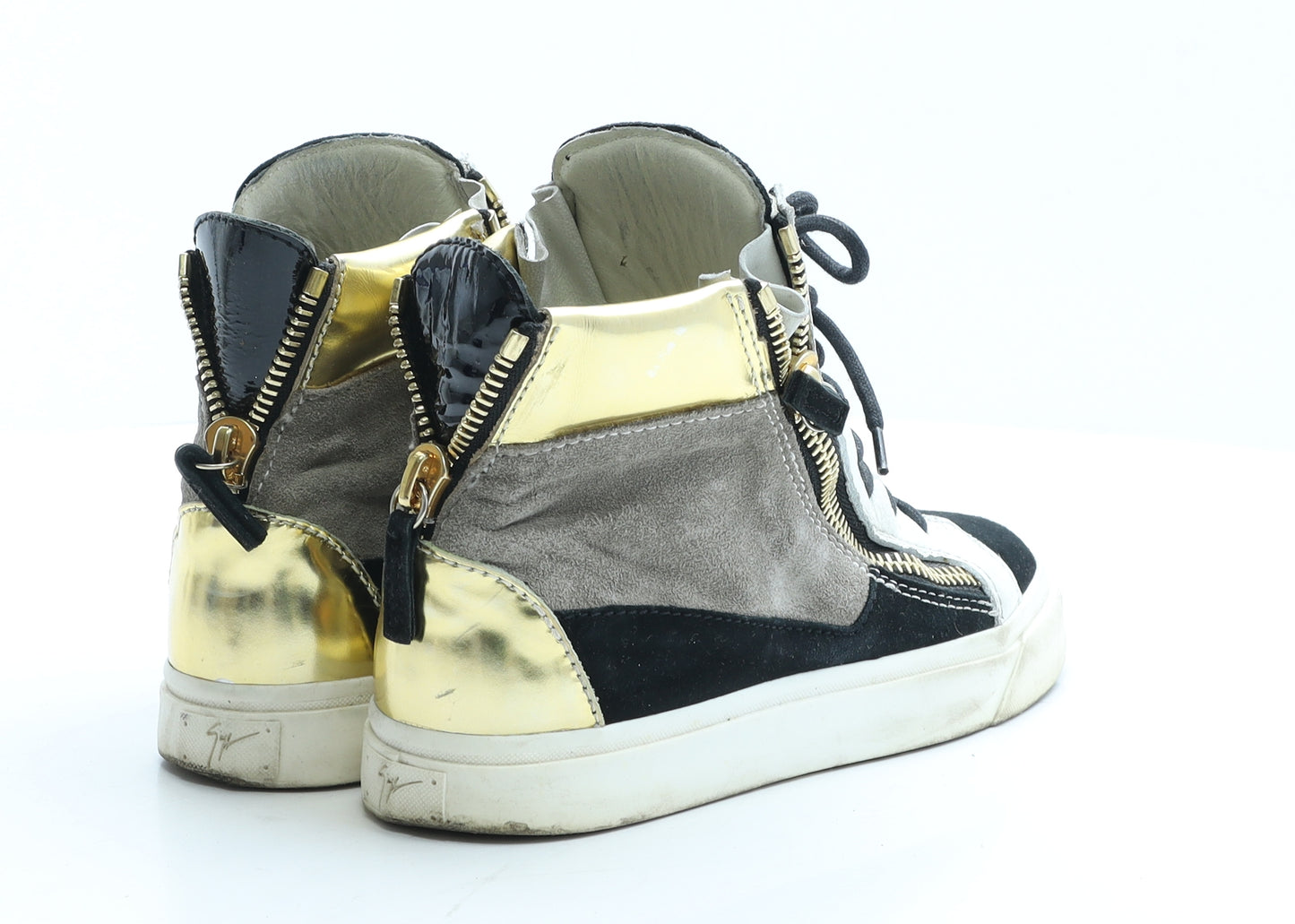 Giuseppe Zanotti Womens Black Colourblock Polyester Trainer UK 3 EUR 36 - Made in Italy