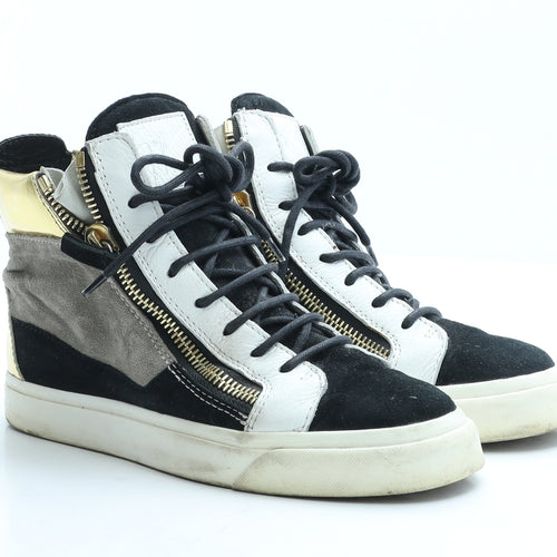 Giuseppe Zanotti Womens Black Colourblock Polyester Trainer UK 3 EUR 36 - Made in Italy