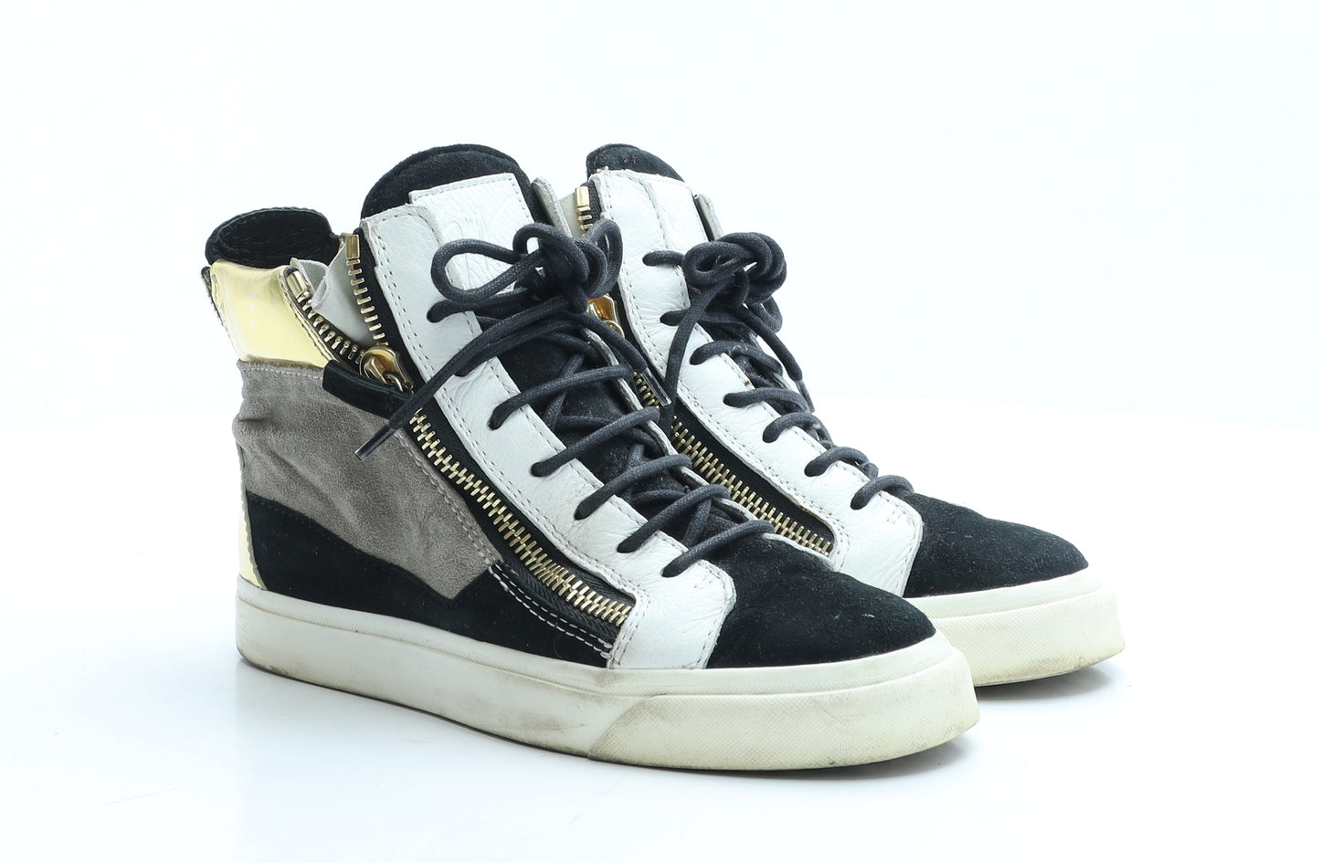 Giuseppe Zanotti Womens Black Colourblock Polyester Trainer UK 3 EUR 36 - Made in Italy