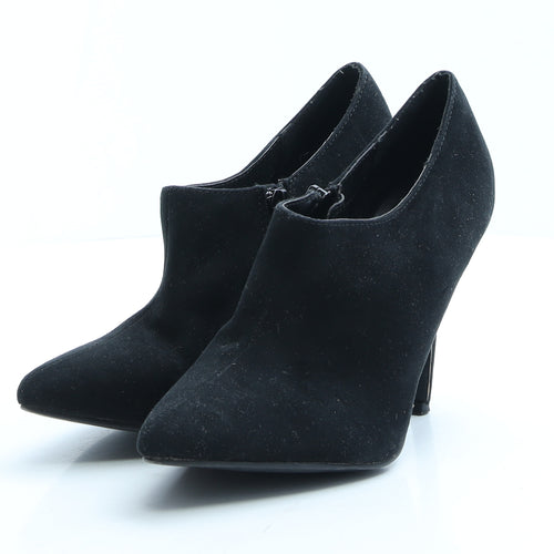 New Look Womens Black Polyester Bootie Boot UK 4 EUR 37