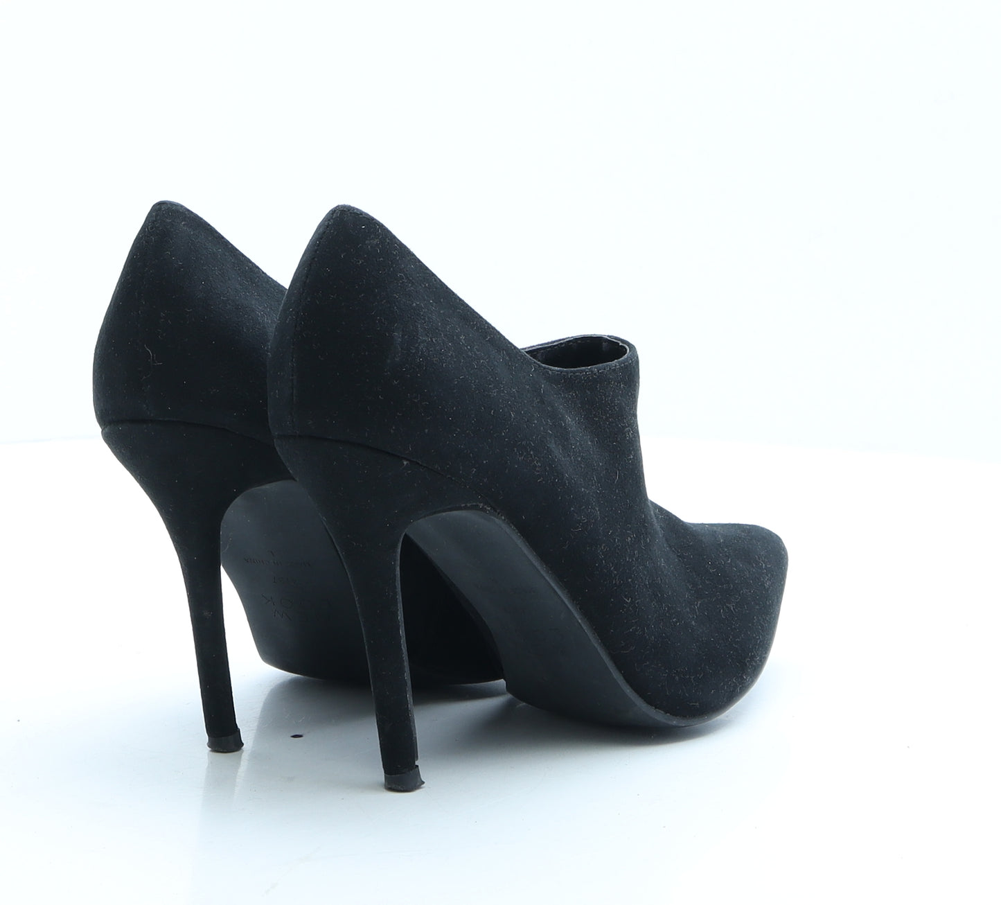 New Look Womens Black Polyester Bootie Boot UK 4 EUR 37