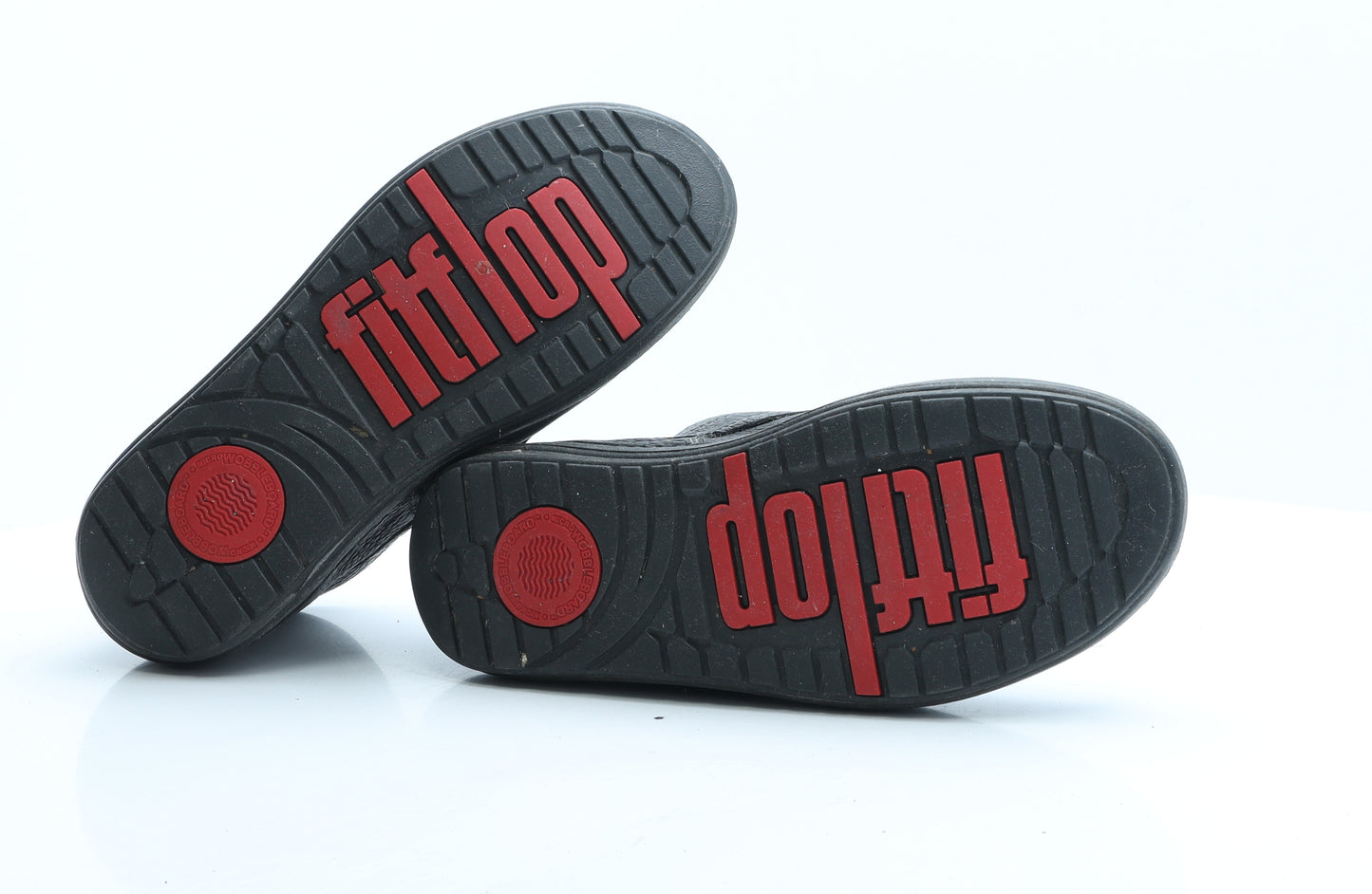 FitFlop Mens Black Leather Combat Boot UK 9 EUR 43