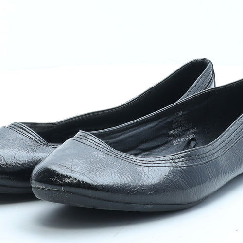 George Womens Black Vinyl Ballet Flat UK 8 EUR 42