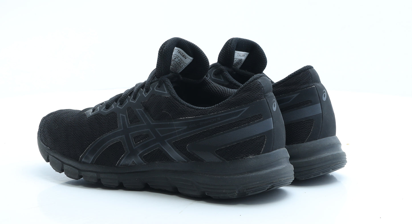ASICS Womens Black Polyester Trainer UK 5.5 EUR 39.5