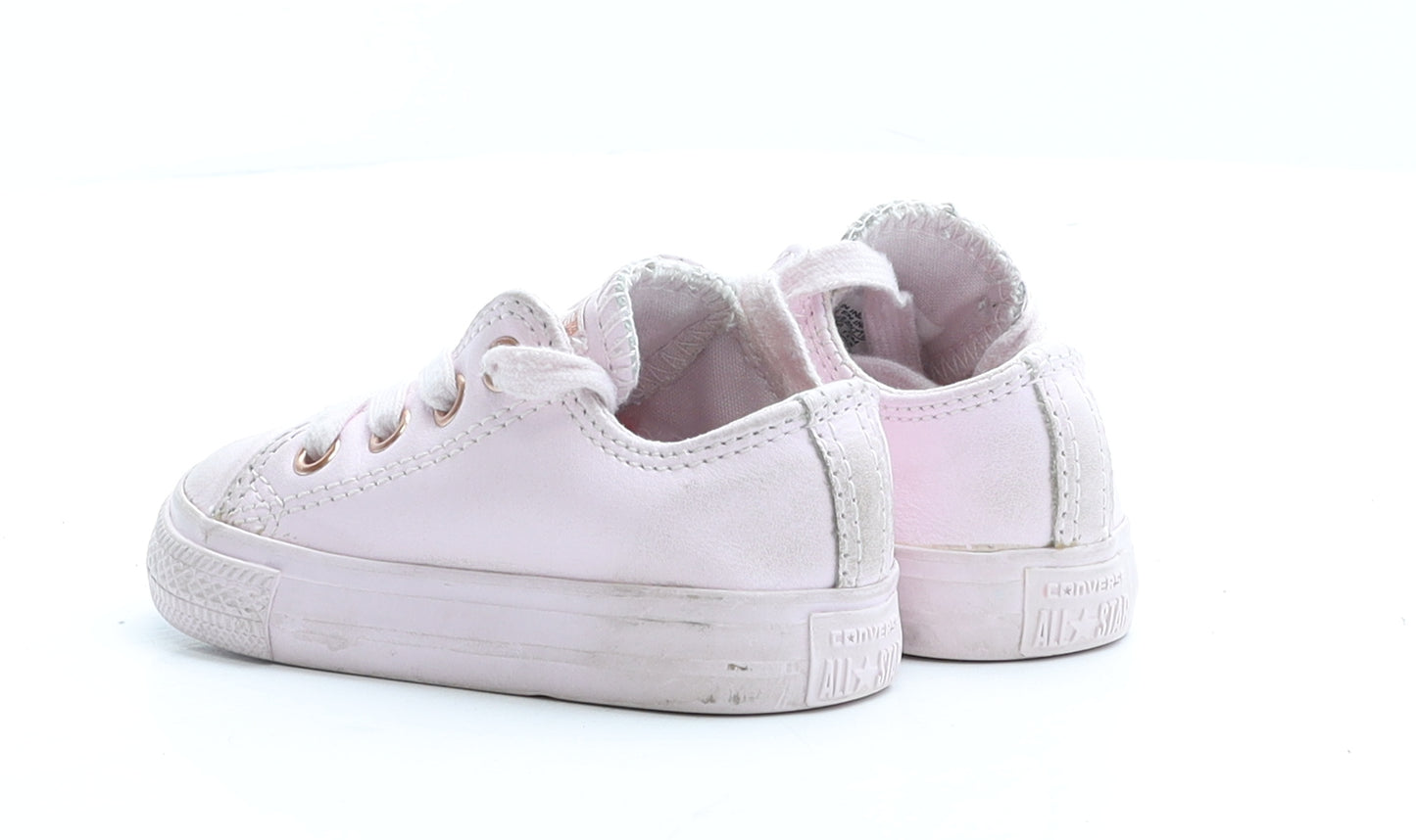 Converse Girls Pink Rubber Trainer UK 4 EUR 20 - Baby 11.5cm