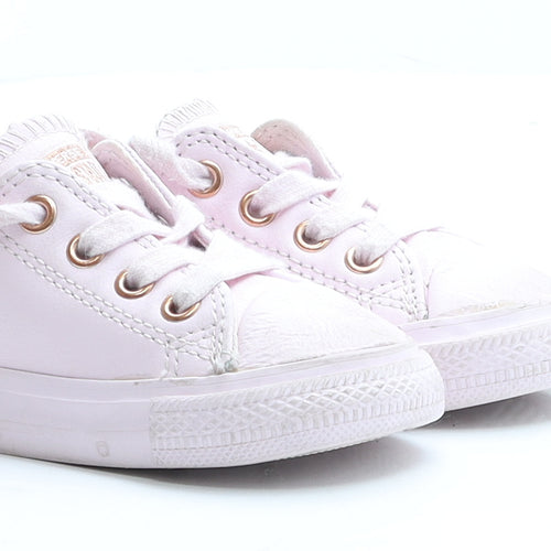Converse Girls Pink Rubber Trainer UK 4 EUR 20 - Baby 11.5cm