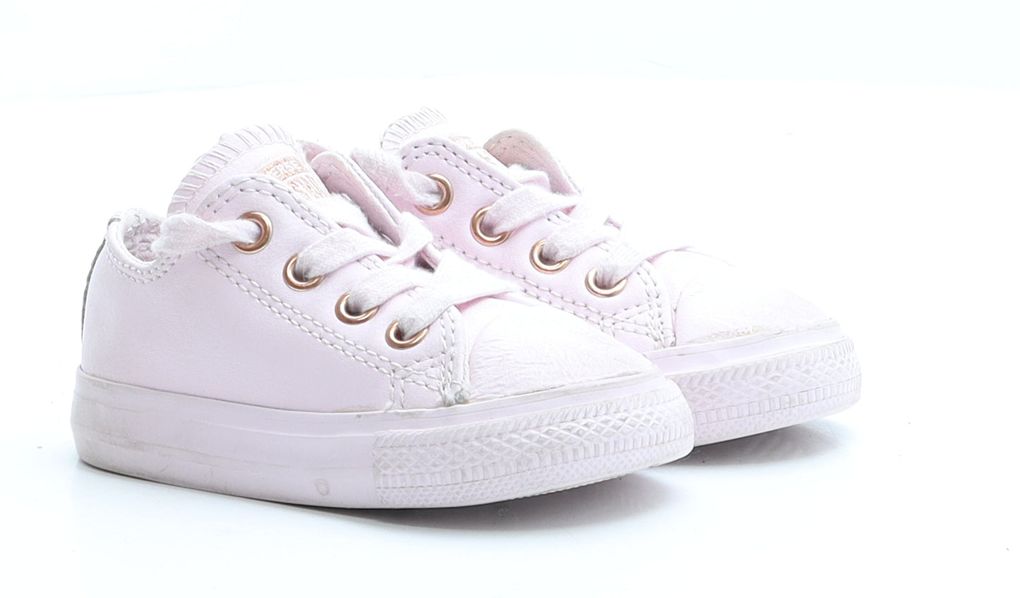 Converse Girls Pink Rubber Trainer UK 4 EUR 20 - Baby 11.5cm