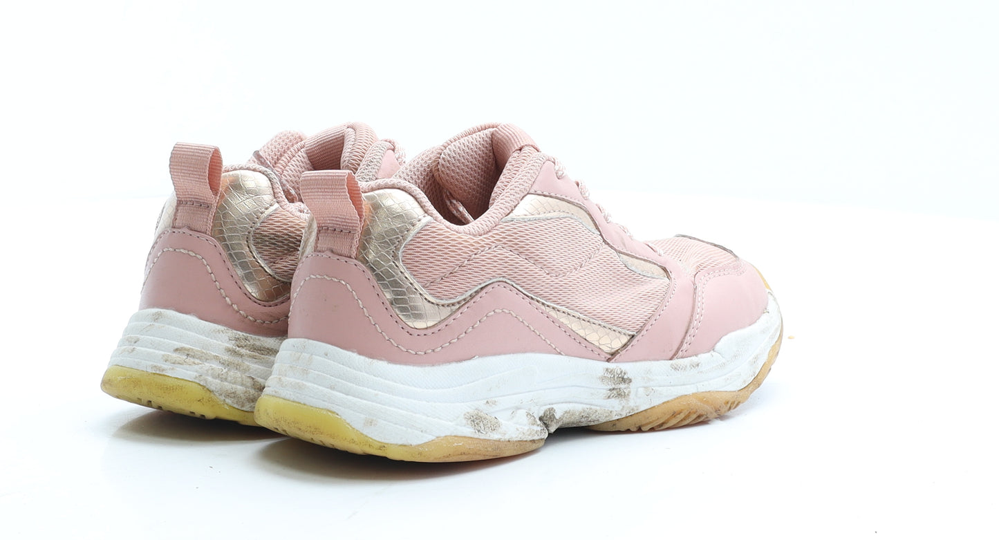 NEXT Girls Pink Fabric Trainer UK 13