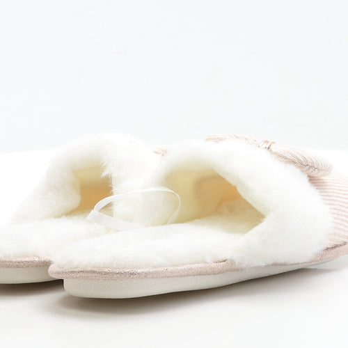 Primark Womens Pink Polyester Slip On Slipper UK 38 - Size 5-6