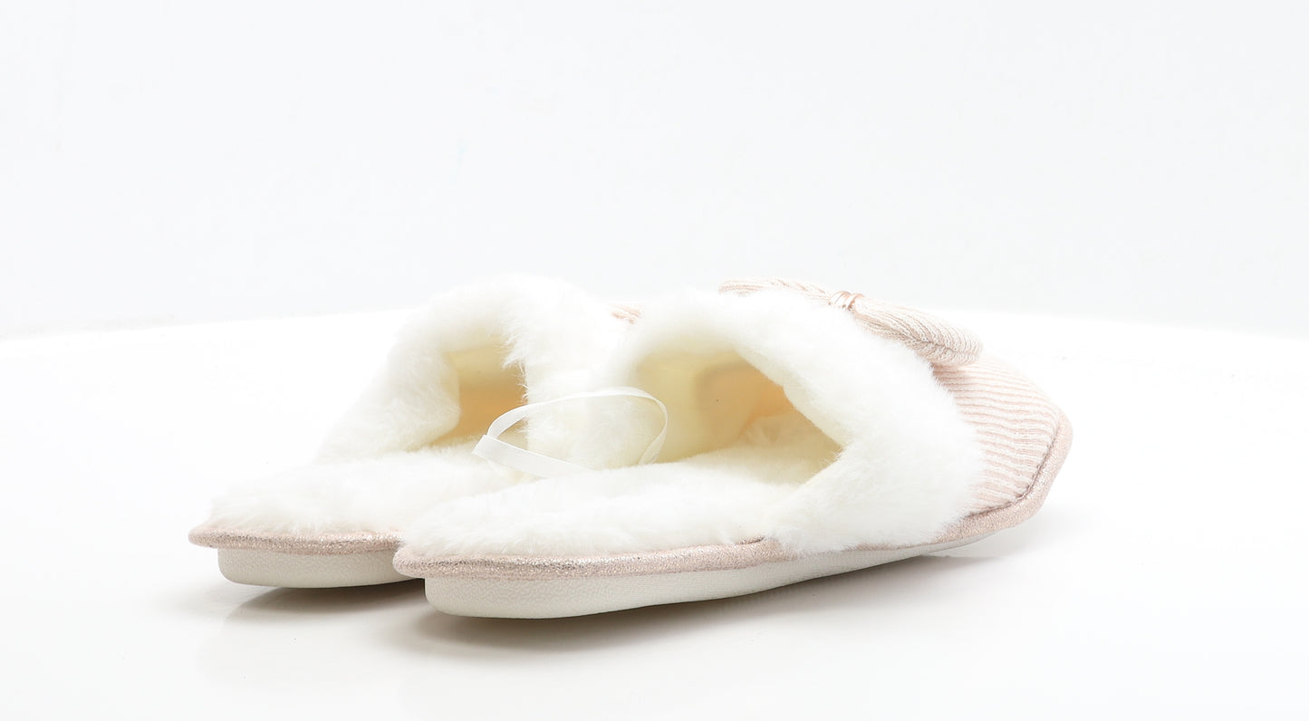 Primark Womens Pink Polyester Slip On Slipper UK 38 - Size 5-6
