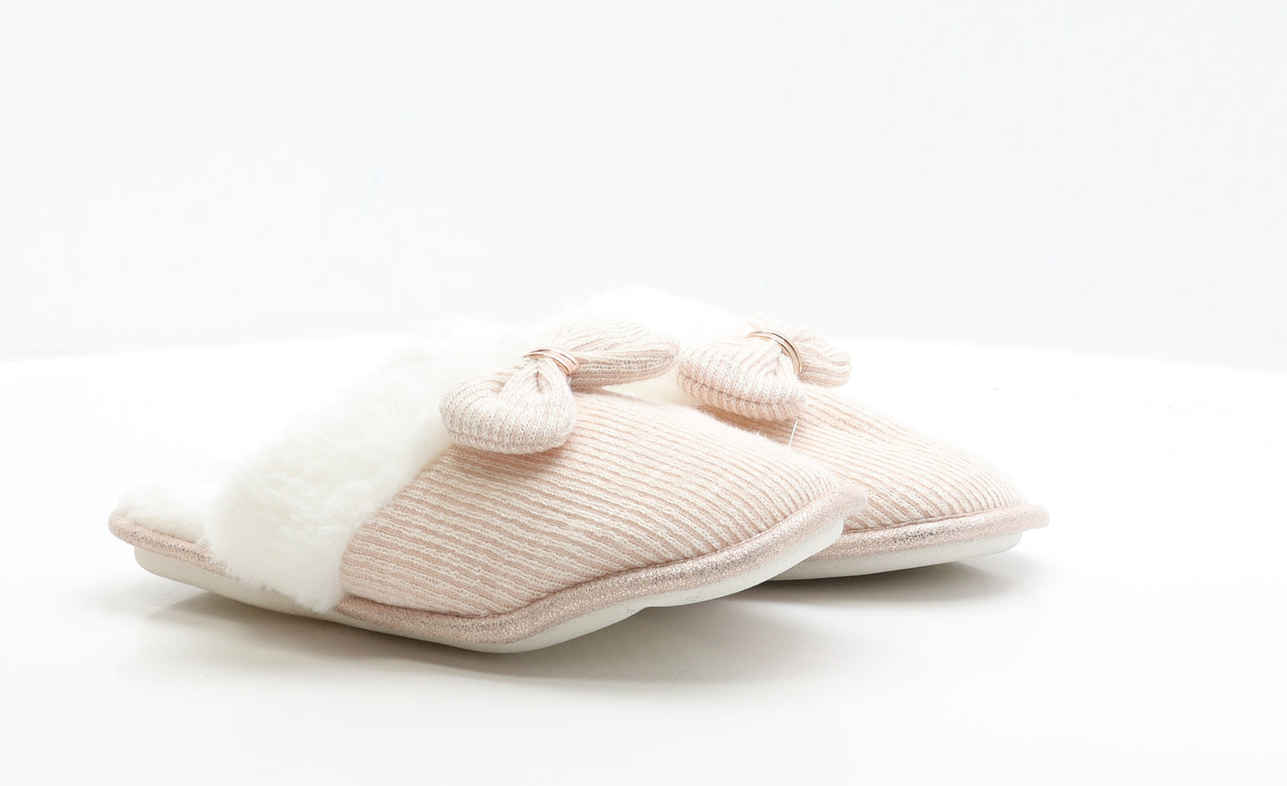 Primark Womens Pink Polyester Slip On Slipper UK 38 - Size 5-6