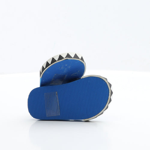 Preworn Boys Blue Rubber Slingback Sandal UK 6 EUR 23 - Shark Detail
