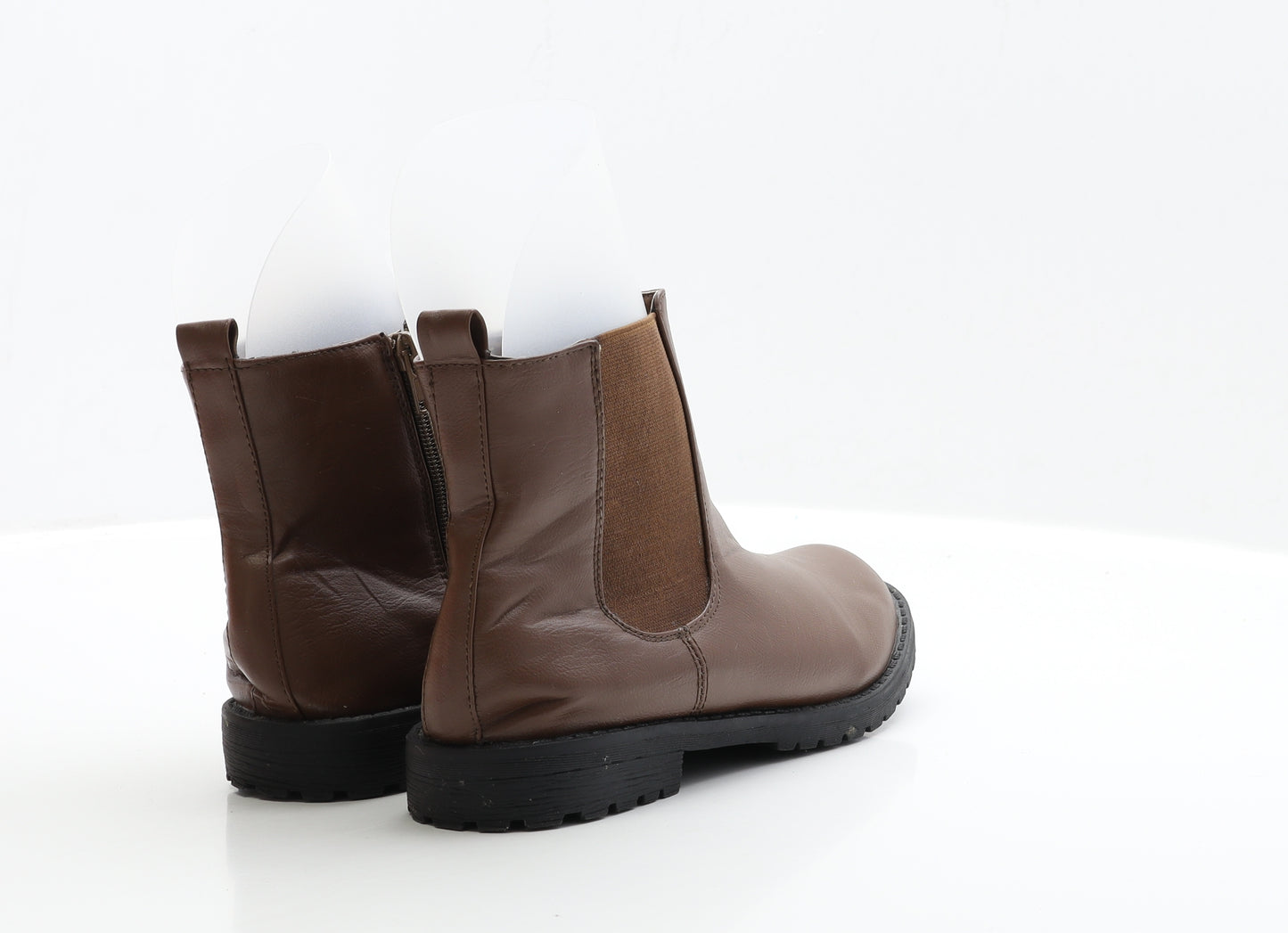 Yourstyle Womens Brown Faux Leather Chelsea Boot UK 4 EUR 37