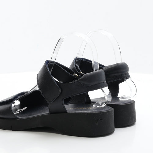 Hotter Womens Blue Leather Slingback Sandal UK 5.5