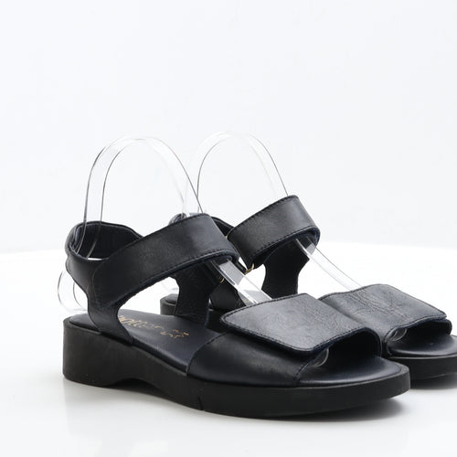 Hotter Womens Blue Leather Slingback Sandal UK 5.5