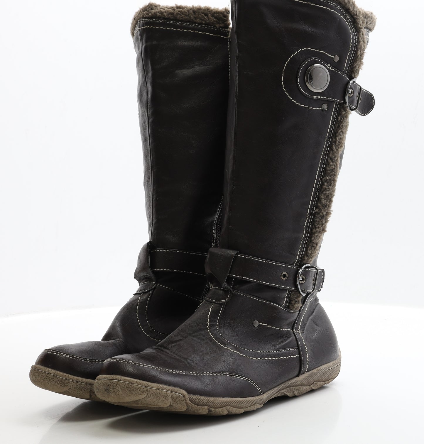 Lotus Womens Brown Leather Bootie Boot UK 7 EUR 40