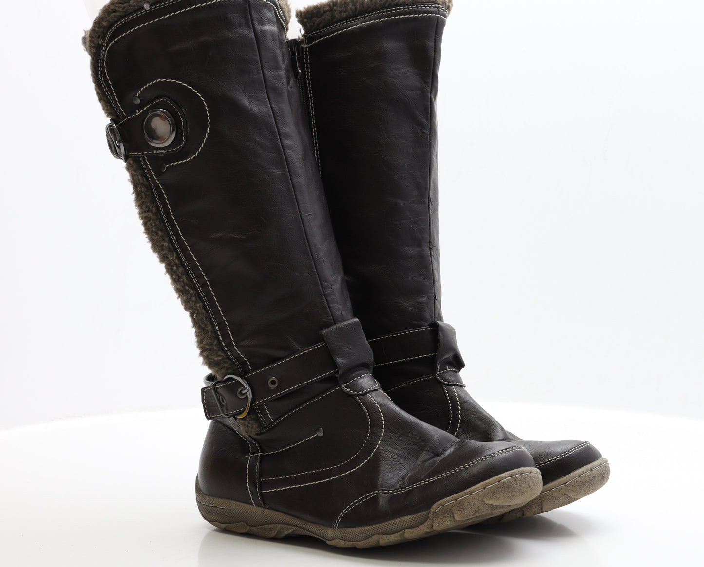 Lotus Womens Brown Leather Bootie Boot UK 7 EUR 40