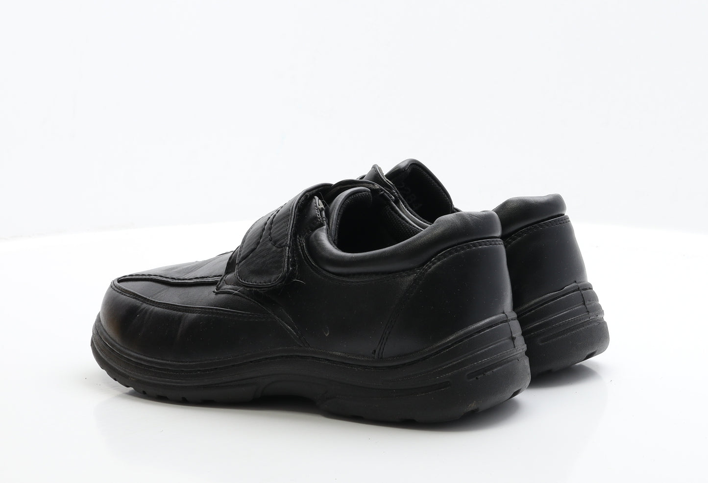 Hobos Mens Black Faux Leather Boat Shoe Casual UK 7