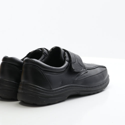 Hobos Mens Black Faux Leather Boat Shoe Casual UK 7