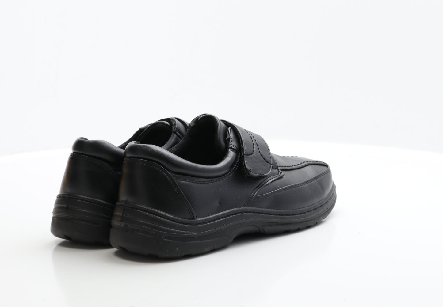 Hobos Mens Black Faux Leather Boat Shoe Casual UK 7