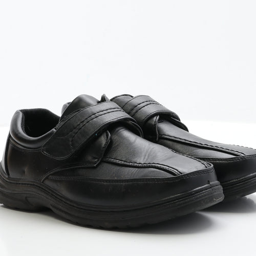 Hobos Mens Black Faux Leather Boat Shoe Casual UK 7