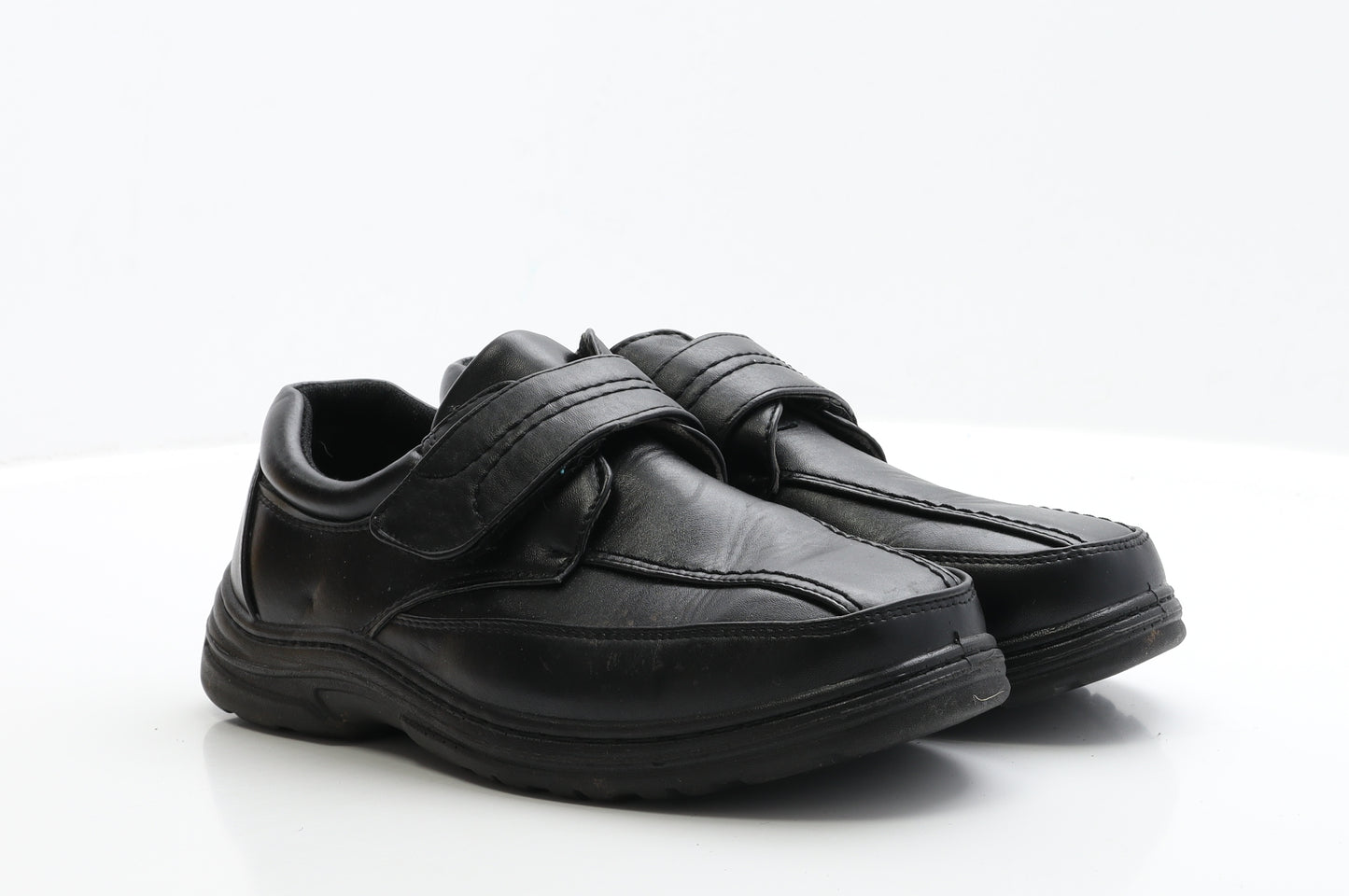 Hobos Mens Black Faux Leather Boat Shoe Casual UK 7