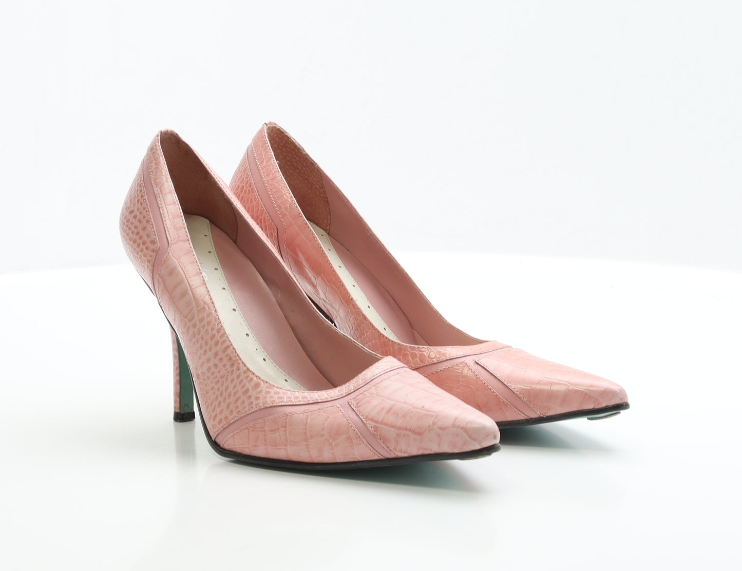 Faith Womens Pink Faux Leather Court Heel UK 6 EUR 39