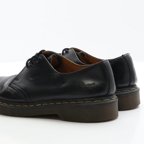 Dr. Martens Mens Black Faux Leather Boat Shoe Casual UK 9 EUR 43