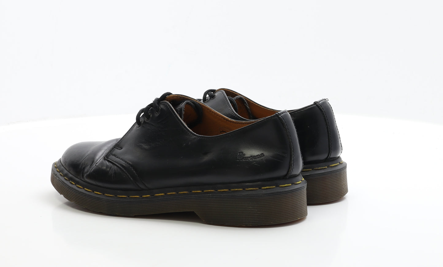 Dr. Martens Mens Black Faux Leather Boat Shoe Casual UK 9 EUR 43