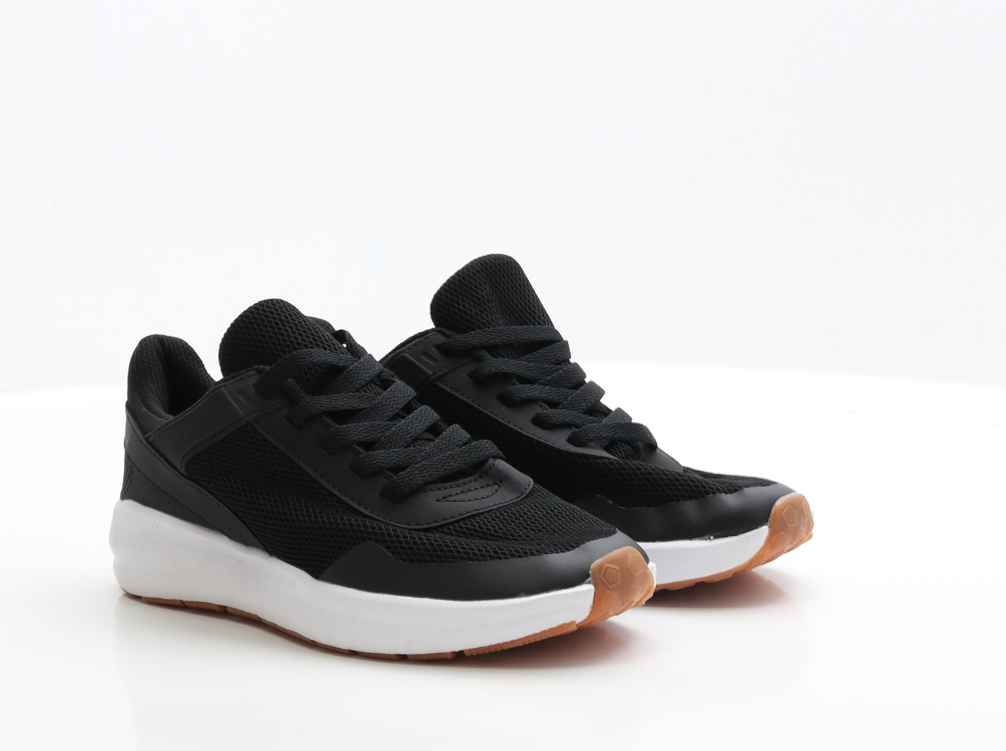 F&F Womens Black Polyester Trainer UK 4 EUR 37