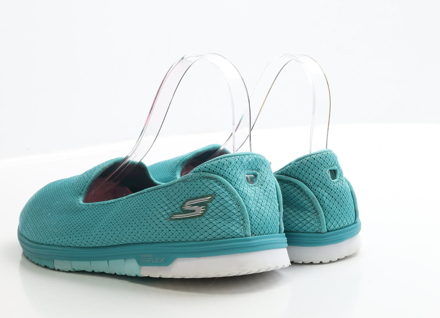 Skechers Womens Blue Polyester Trainer UK 6.5 EUR 39.5 - Go Flex