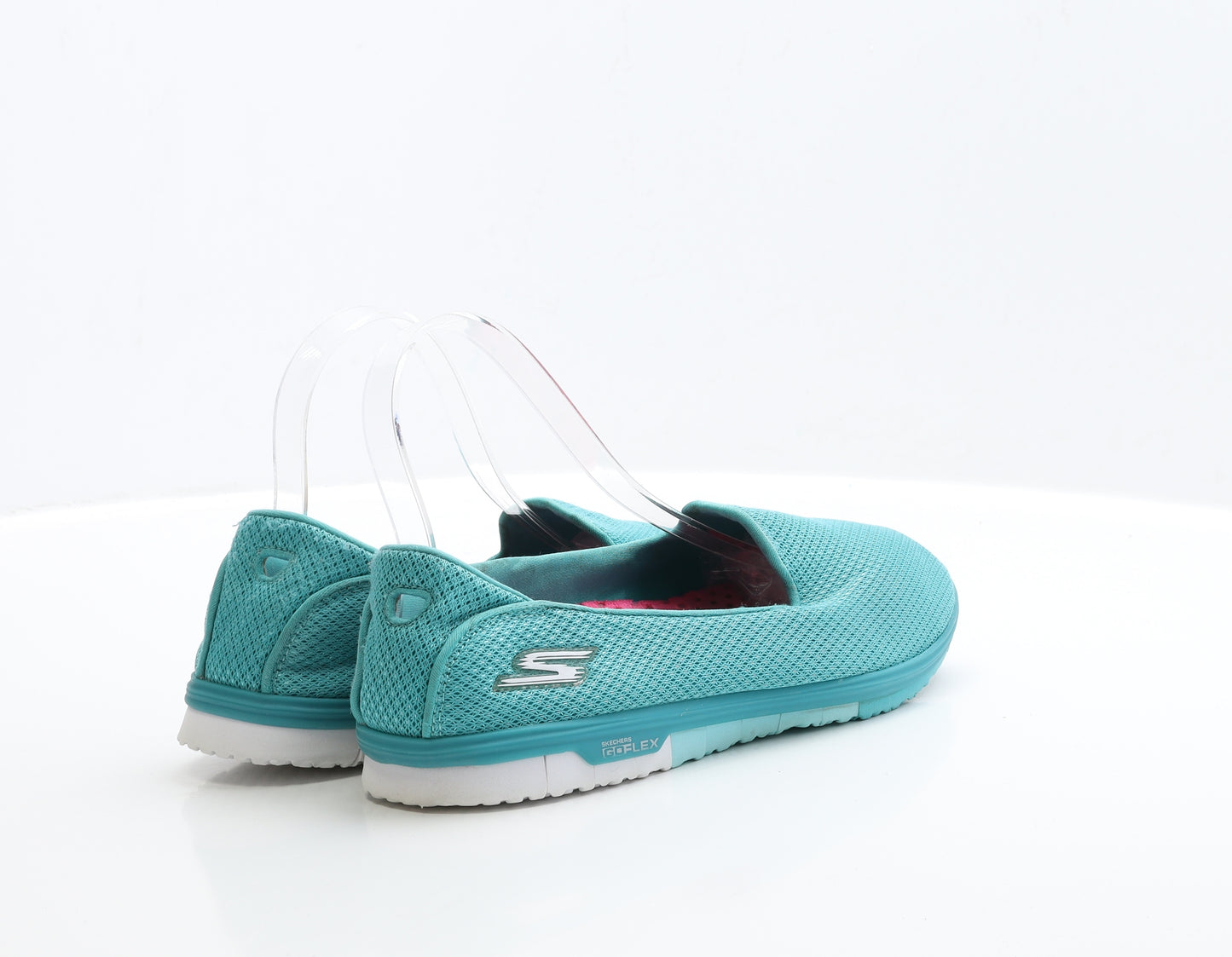 Skechers Womens Blue Polyester Trainer UK 6.5 EUR 39.5 - Go Flex