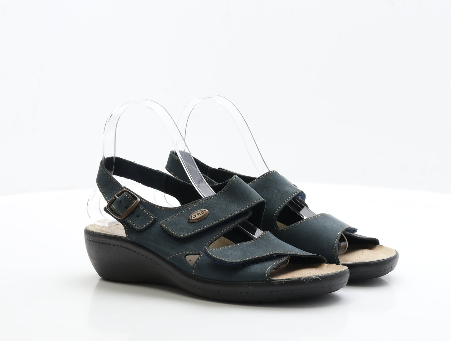 Fly Flot Womens Blue Polyester Slingback Sandal UK 7 EUR 40