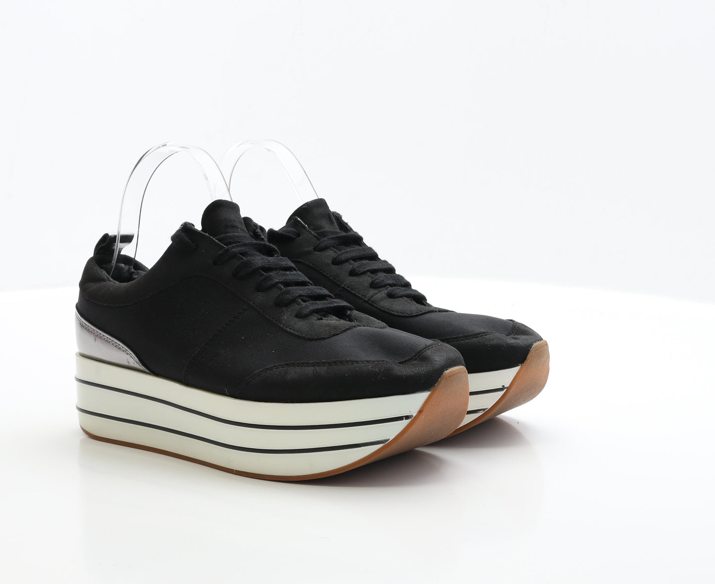 Zara Womens Black Polyester Trainer UK 6 EUR 39