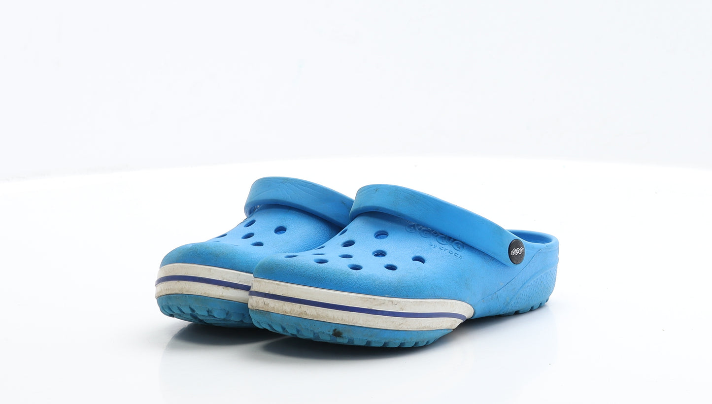 Crocs Boys Blue Rubber Clog Sandal UK 10