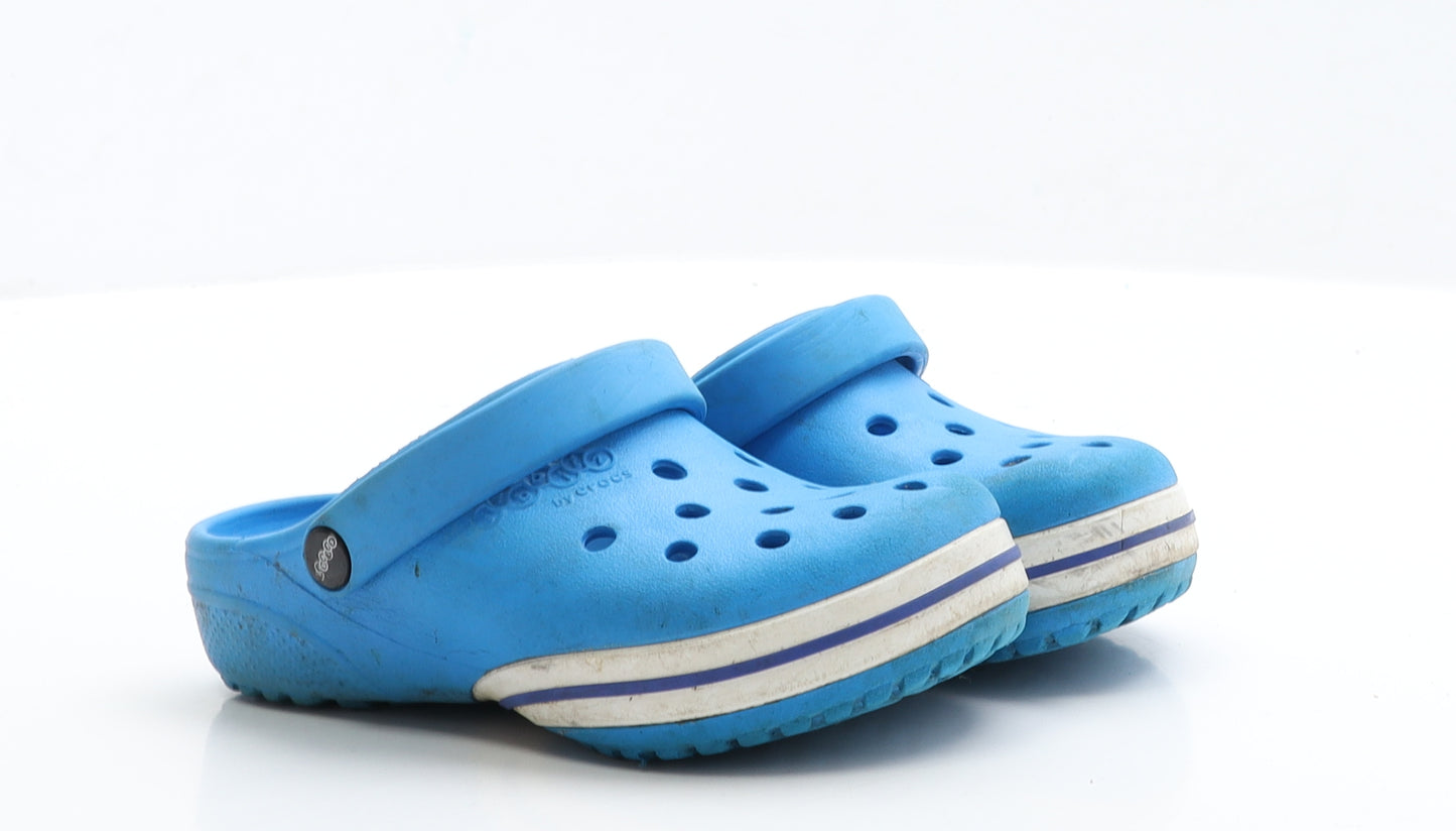 Crocs Boys Blue Rubber Clog Sandal UK 10