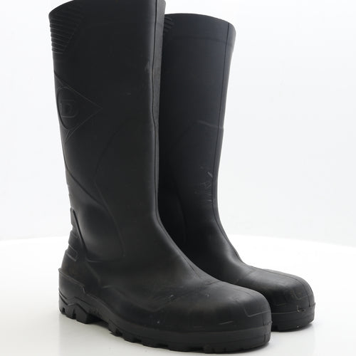 Dunlop Mens Black Rubber Wellies Boot UK 8 EUR 42
