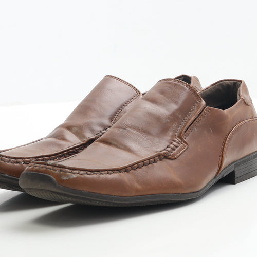 Primark Mens Brown Faux Leather Loafer Casual UK 8 EUR 42