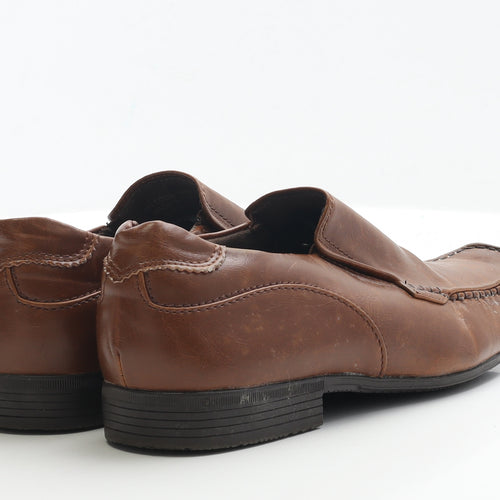 Primark Mens Brown Faux Leather Loafer Casual UK 8 EUR 42