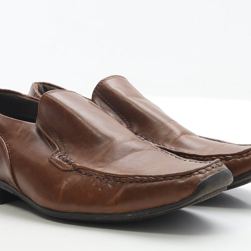 Primark Mens Brown Faux Leather Loafer Casual UK 8 EUR 42