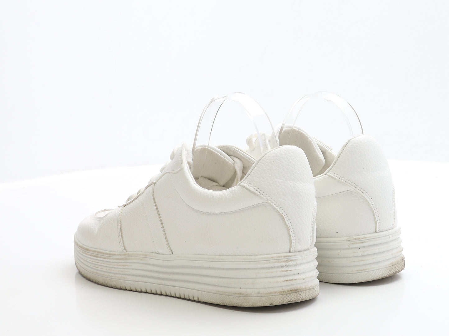 Missguided Womens White Polyester Trainer UK 7