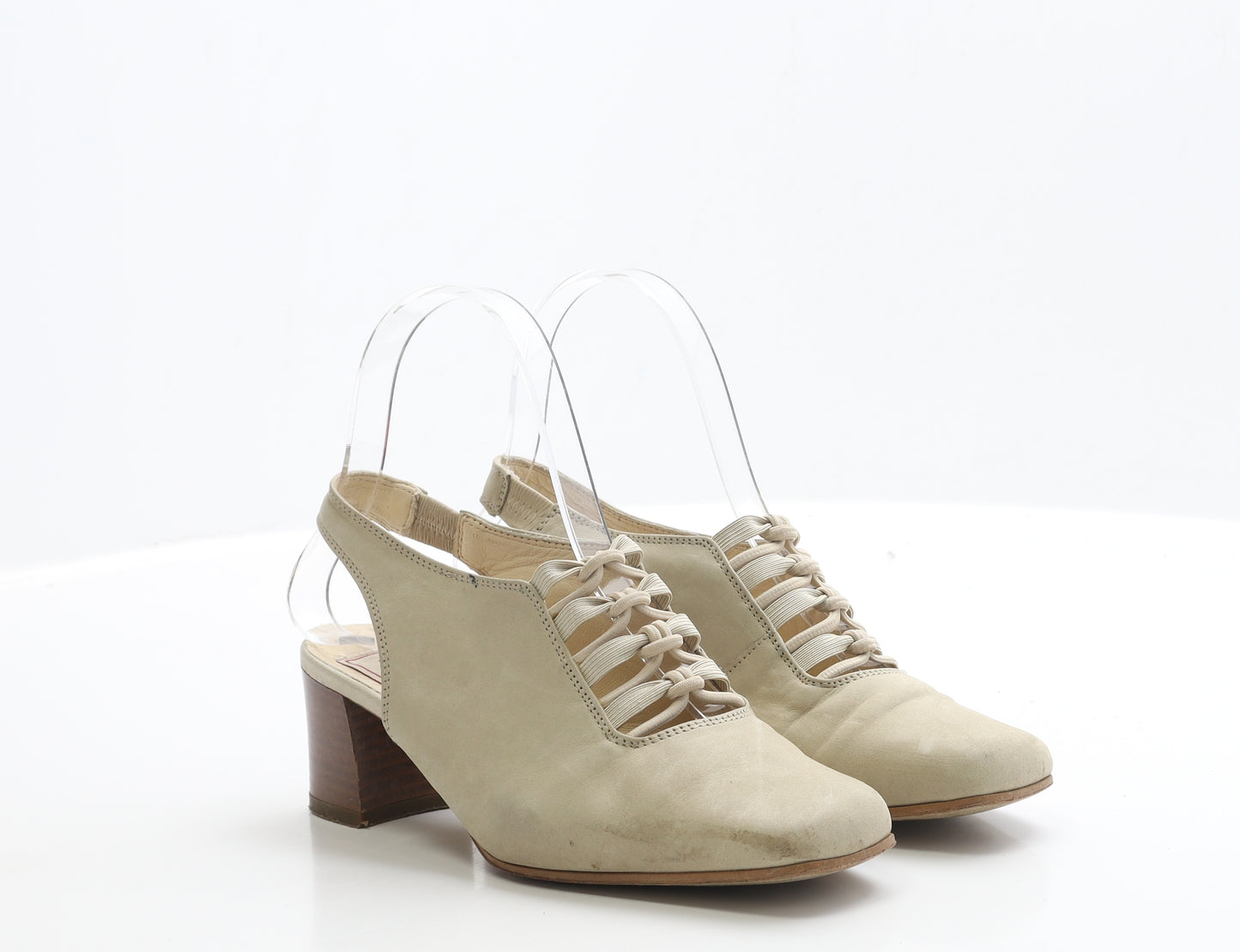 Cable&co Womens Beige Polyester Slingback Heel UK 2 EUR 35