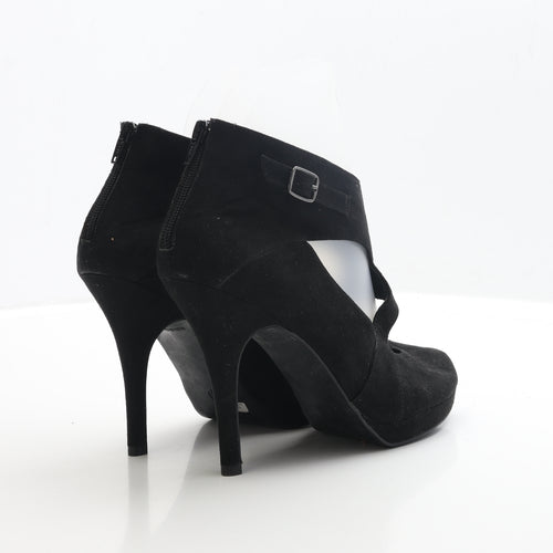 New Look Womens Black Faux Suede Bootie Boot UK 8 EUR 41