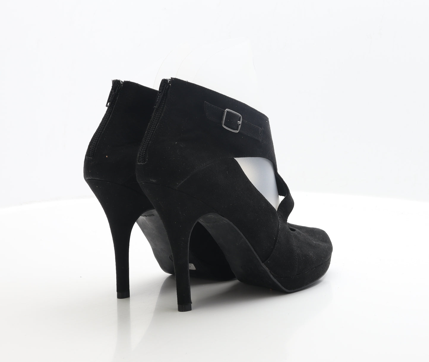 New Look Womens Black Faux Suede Bootie Boot UK 8 EUR 41