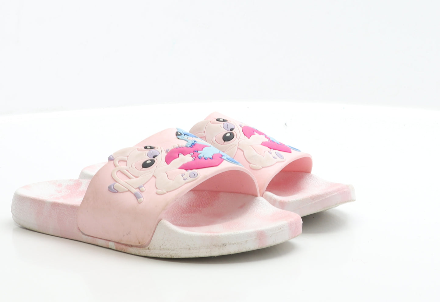 Disney Girls Pink Rubber Slider Heel UK 5 - Lilo&Stich