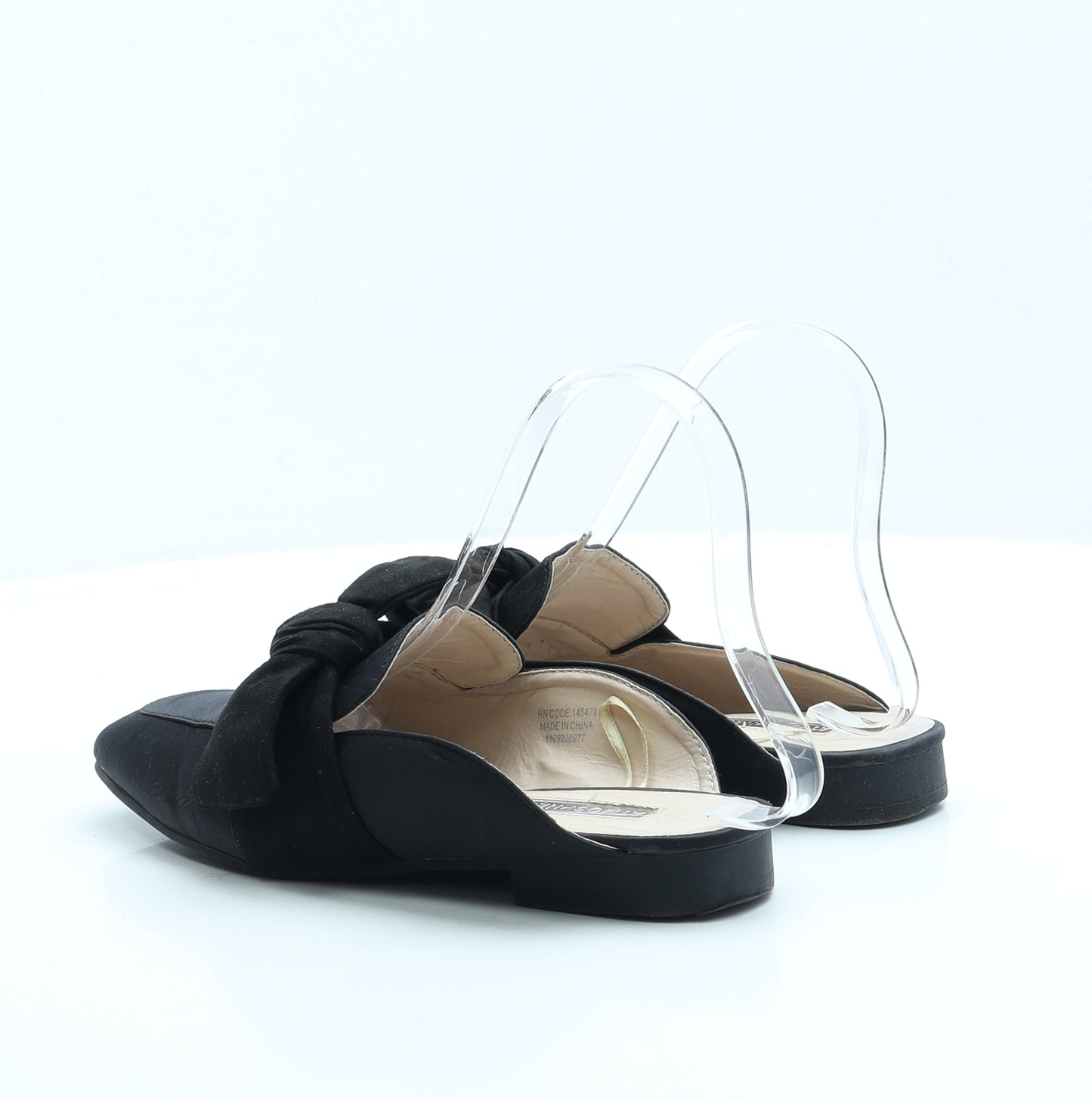 Atmosphere Womens Black Polyester Slip On Sandal UK 4 EUR 37 US 6