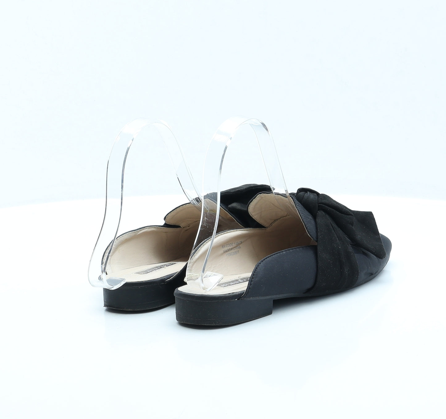 Atmosphere Womens Black Polyester Slip On Sandal UK 4 EUR 37 US 6