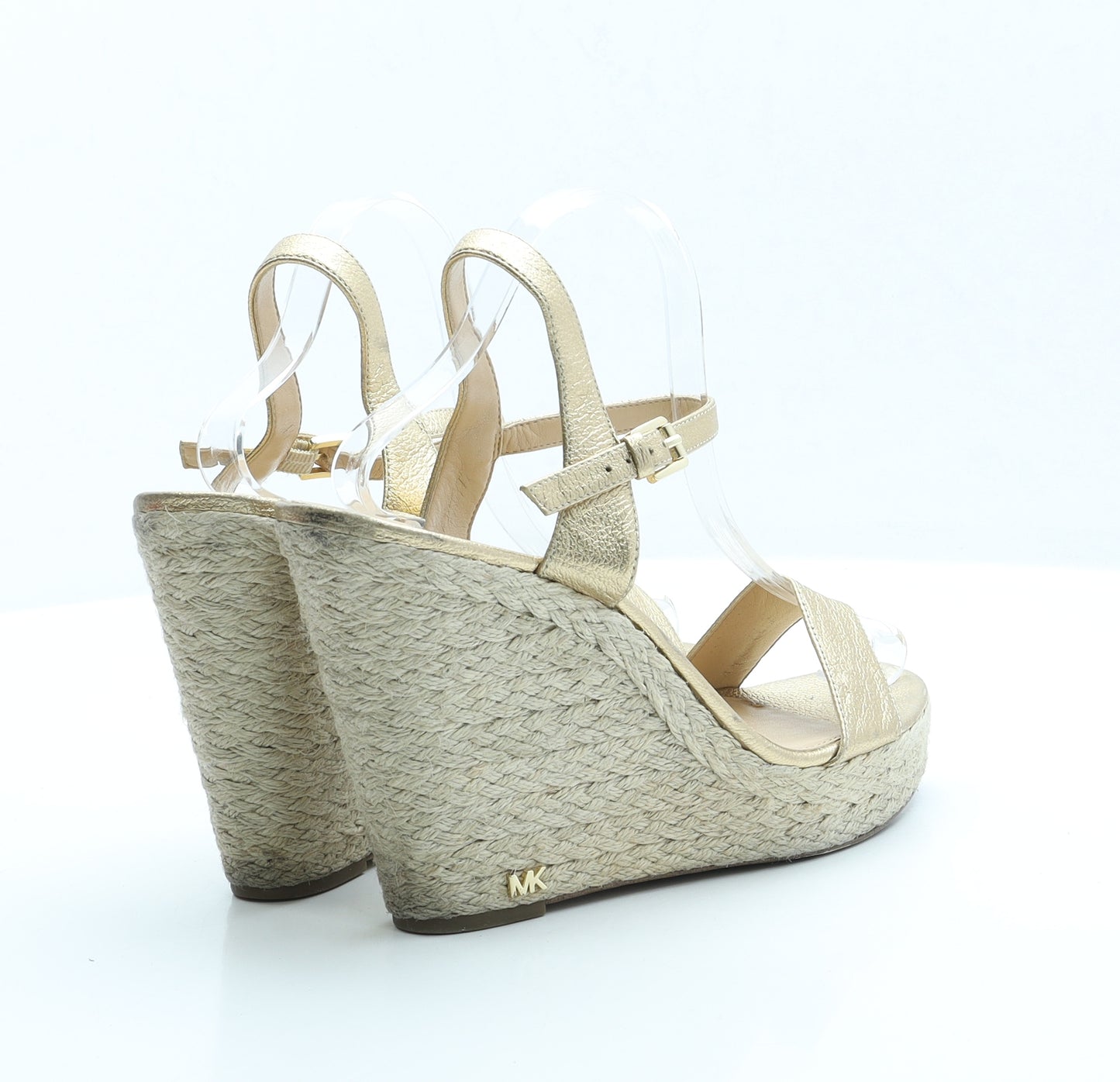 Michael Kors Womens Gold Polyester Espadrille Heel UK 8 US 10